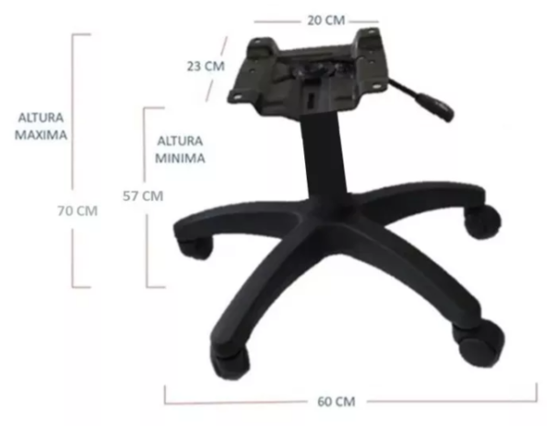 Estructura Silla Giratoria Alta Ergonomica Neumaticaoficina - Image 2